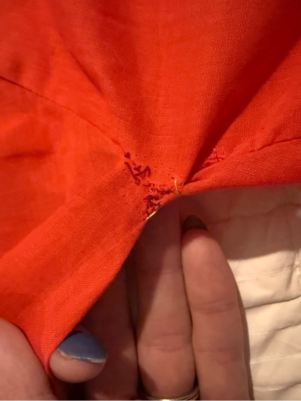 Vintage Red Flowy Shirt - Picture 2 of 3